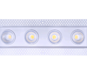 Goodlite G-99224 4" Four Head Trimless Regress Multiple Gimbal White