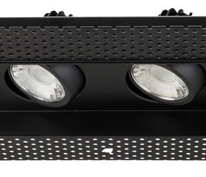 Goodlite G-97127 four head trimless regress multiple gimbal, black