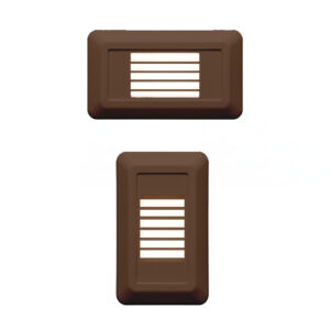 NSL LED-SW-L-BWG-AM LED Switch Star Amber LED Louvre cover Brown wood grain finish