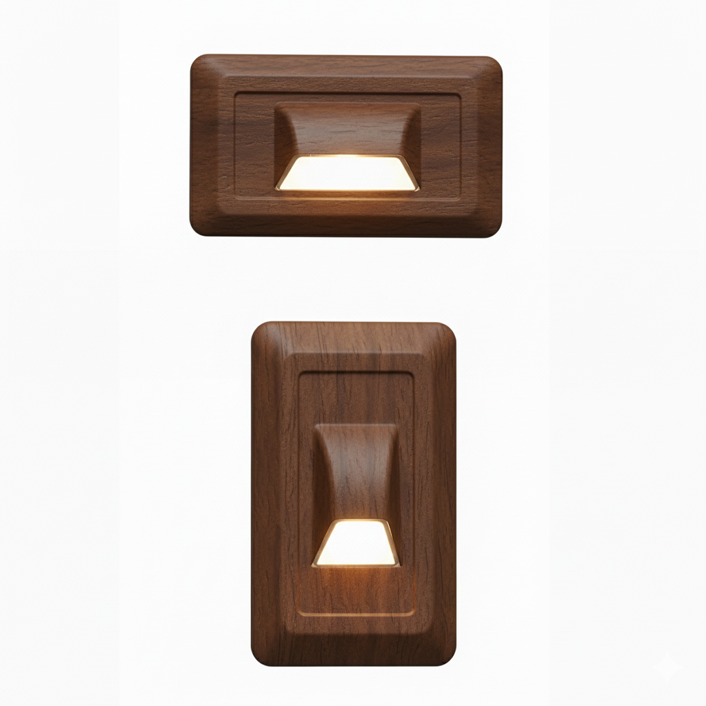 NSL LED-SW-S-BWG-COV LED Switch Star Replacement Cover Scoop Brown wood grain finish