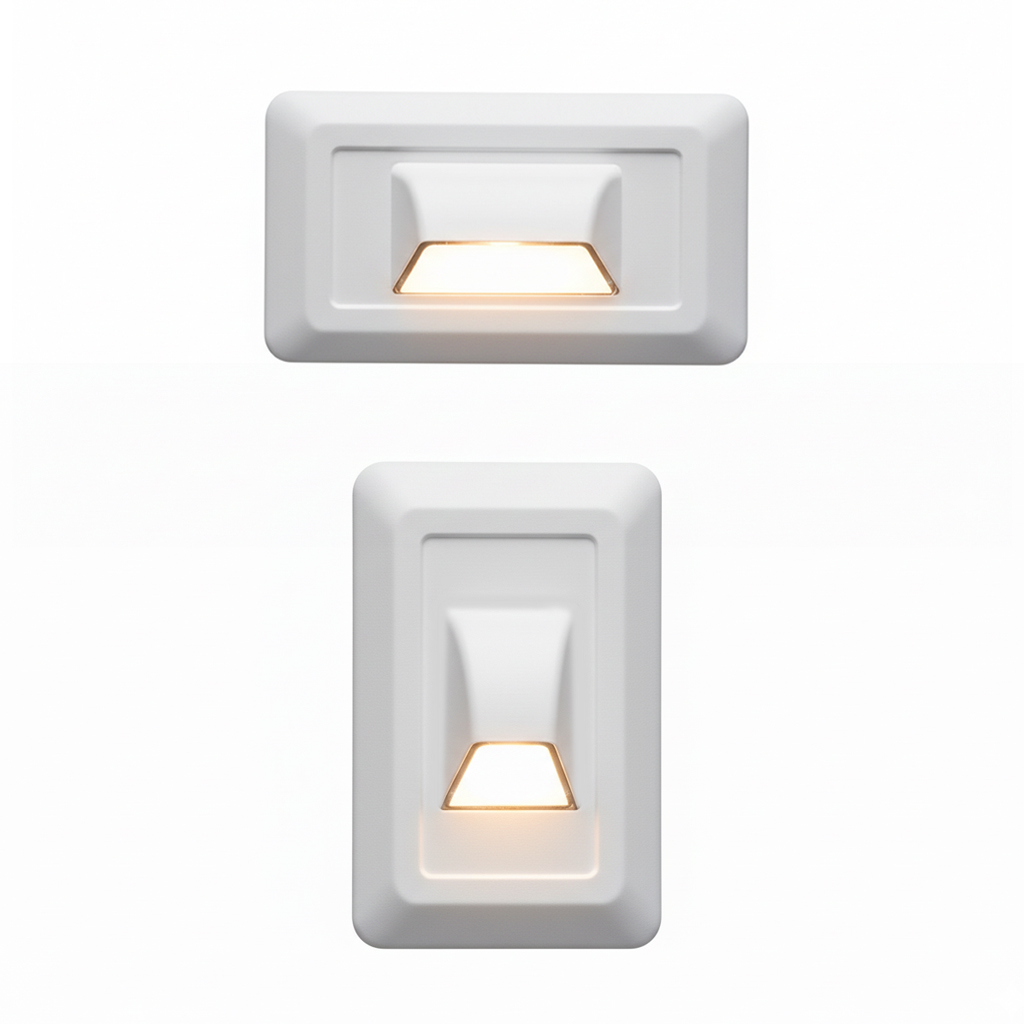 NSL LED-SW-S-WH-AM LED Switch Star Amber LED Scoop cover White finish