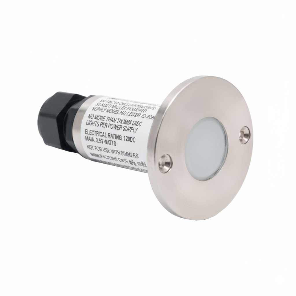 NSL LEDMD-CW-SS LED Mini Disc Marker Light Round 5400K LED Stainless steel finish