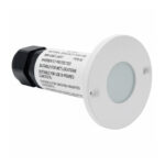 NSL LEDMD-GR-WH LED Mini Disc Marker Light Round Green LED White finish