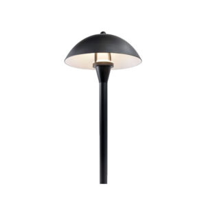 NSL WF-03-12V-BLK Round Tea-Hat Pathway Light 3000K Black finish