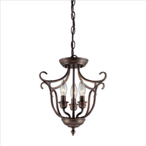 Millennium Lighting 1323-RBZ Fulton Three Light Dual Mount Lantern / Flush Mount Rubbed Bronze finish