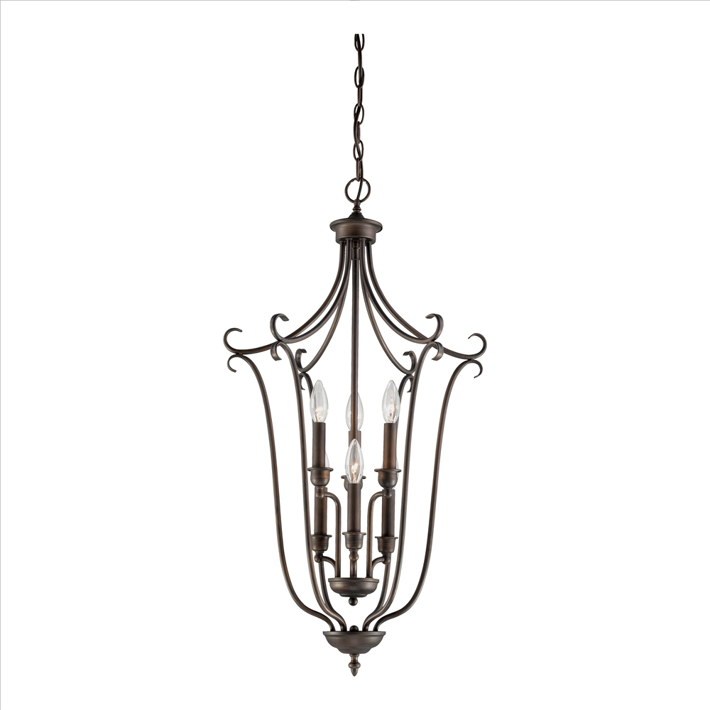 Millennium Lighting 1336-RBZ Fulton Six Light Pendant Rubbed Bronze finish