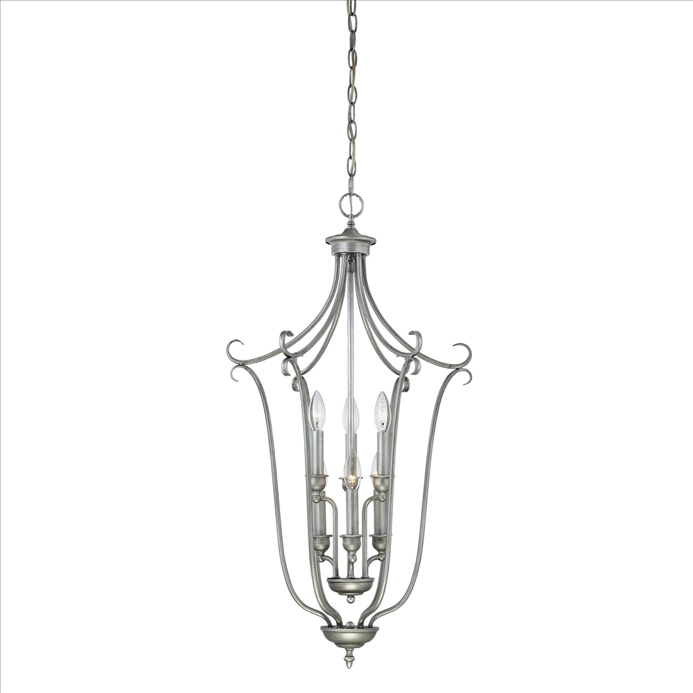 Millennium Lighting 1336-RS Fulton Six Light Pendant Rubbed Silver finish