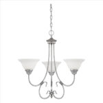 Millennium Lighting 1363-RS Fulton Three Light Chandelier Rubbed Silver finish