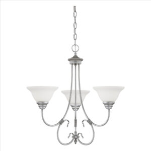 Millennium Lighting 1363-RS Fulton Three Light Chandelier Rubbed Silver finish