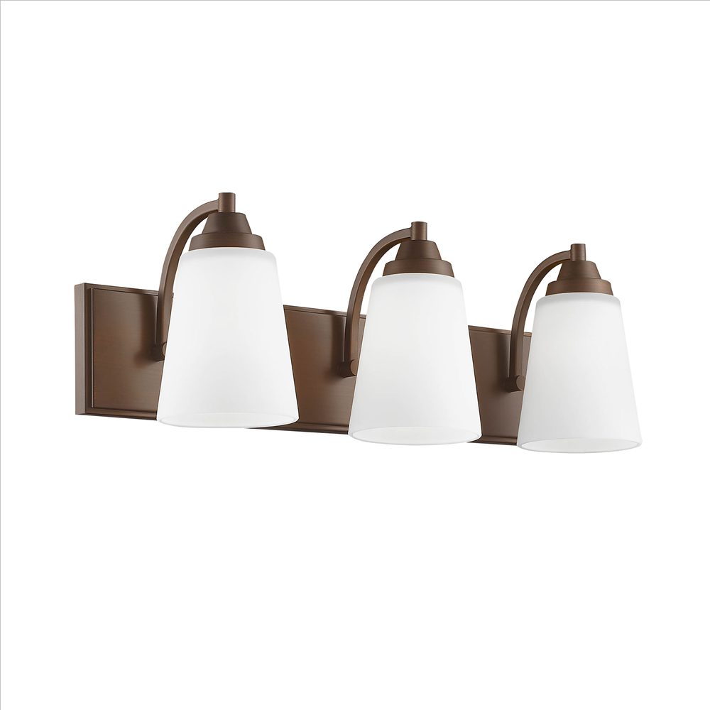 Millennium Lighting 1443-RBZ Three Light Vanity Rubbed Bronze finish