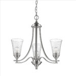 Millennium Lighting 1463-SN Natalie Three Light Chandelier Satin Nickel finish