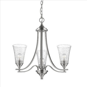 Millennium Lighting 1463-SN Natalie Three Light Chandelier Satin Nickel finish