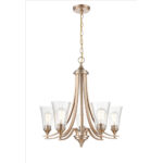 Millennium Lighting 1465-MG Natalie Five Light Chandelier Modern Gold finish