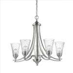 Millennium Lighting 1465-SN Natalie Five Light Chandelier Satin Nickel finish