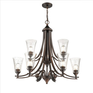Millennium Lighting 1469-RBZ Natalie Nine Light Chandelier Rubbed Bronze finish