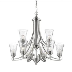 Millennium Lighting 1469-SN Natalie Nine Light Chandelier Satin Nickel finish