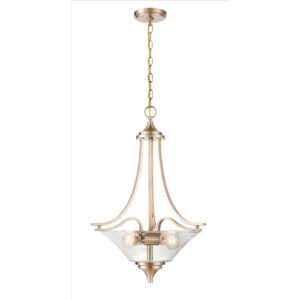 Millennium Lighting 1473-MG Natalie Three Light Pendant Modern Gold finish