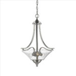 Millennium Lighting 1473-SN Natalie Two Light Pendant Satin Nickel finish
