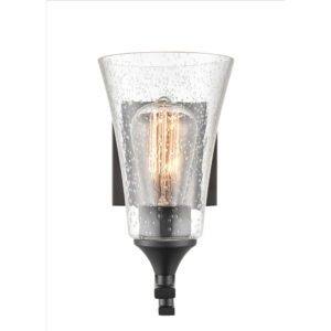 Millennium Lighting 1491-MB Natalie One Light Vanity Sconce Matte Black finish