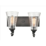 Millennium Lighting 1492-MB Natalie Two Light Vanity Matte Black finish