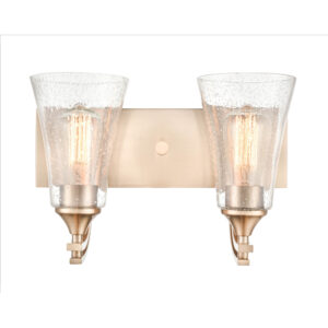 Millennium Lighting 1492-MG Natalie Two Light Vanity Modern Gold finish