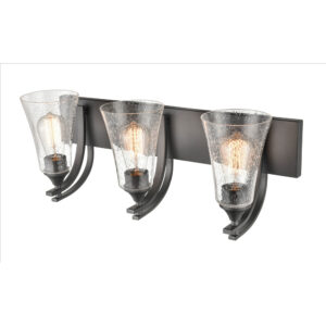 Millennium Lighting 1493-MB Natalie Three Light Vanity Matte Black finish