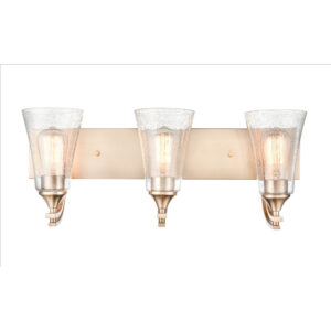 Millennium Lighting 1493-MG Natalie Three Light Vanity Modern Gold finish