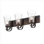 Millennium Lighting 1493-RBZ Natalie Three Light Vanity Rubbed Bronze finish