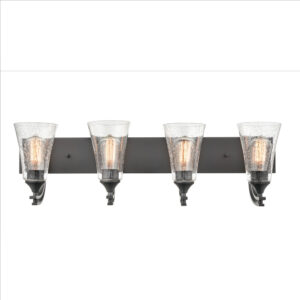 Millennium Lighting 1494-MB Natalie Four Light Vanity Matte Black finish