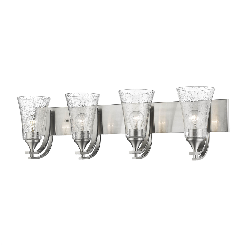Millennium Lighting 1494-SN Natalie Four Light Vanity Satin Nickel finish
