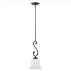 Millennium Lighting 1581-RBZ Courtney Lakes One Light Mini Pendant Rubbed Bronze finish