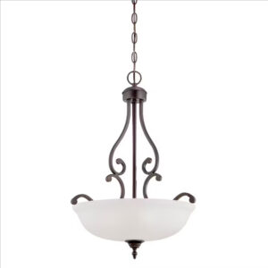 Millennium Lighting 1583-RBZ Courtney Lakes Three Light Pendant Rubbed Bronze finish