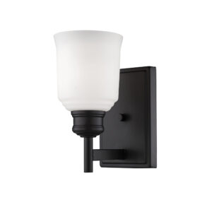 Millennium Lighting 171-MB Burbank One Light Vanity Sconce Matte Black finish