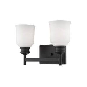 Millennium Lighting 172-MB Burbank Two Light Vanity  Matte Black finish
