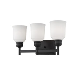 Millennium Lighting 173-MB Burbank Three Light Vanity  Matte Black finish