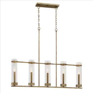 Millennium Lighting 1975-VG Milan Five Light Island Vintage Gold finish