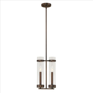 Millennium Lighting 1982-RBZ Milan Two Light Mini Pendant Rubbed Bronze finish