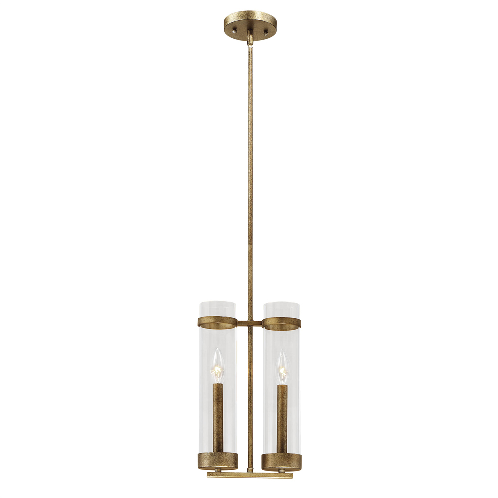 Millennium Lighting 1982-VG Milan Two Light Mini Pendant Vintage Gold finish