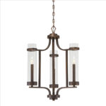 Millennium Lighting 1983-RBZ Milan Three Light Chandelier Rubbed Bronze finish