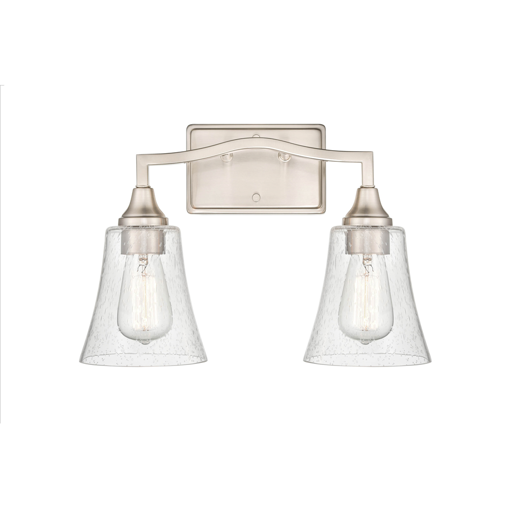 Millennium Lighting 2102-BN Caily Two Light Vanity Brushed Nickel finish