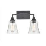 Millennium Lighting 2102-MB Caily Two Light Vanity Matte Black finish