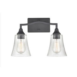 Millennium Lighting 2102-MB Caily Two Light Vanity Matte Black finish