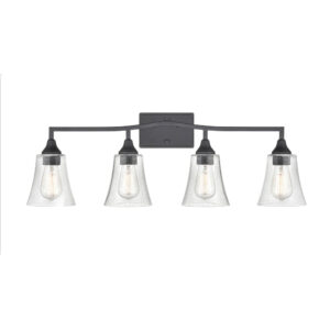 Millennium Lighting 2104-MB Caily Four Light Vanity Matte Black finish
