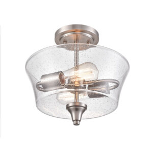 Millennium Lighting 2110-BN Caily Two Light Semi Flush Brushed Nickel finish