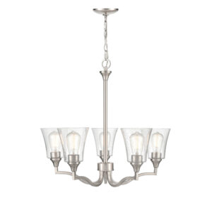 Millennium Lighting 2115-BN Caily Five Light Chandelier Brushed Nickel finish