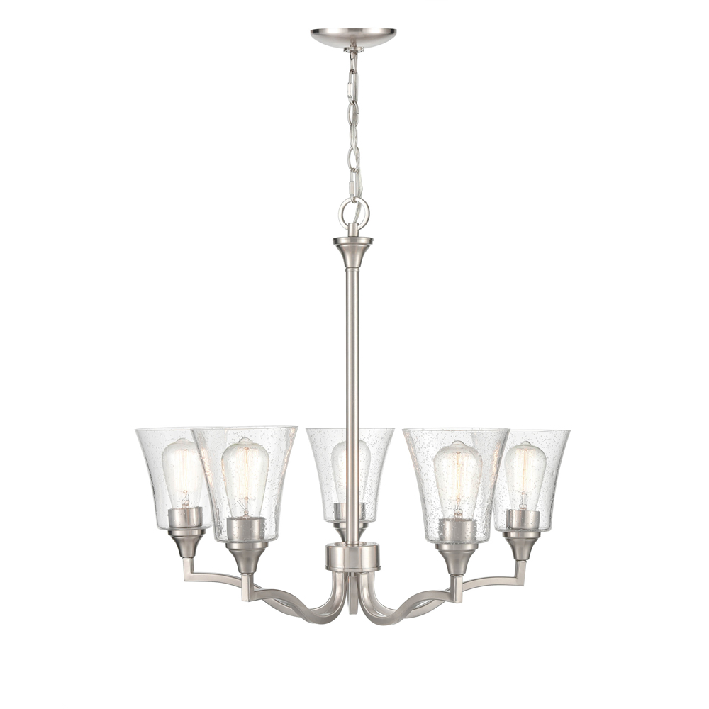 Millennium Lighting 2115-BN Caily Five Light Chandelier Brushed Nickel finish