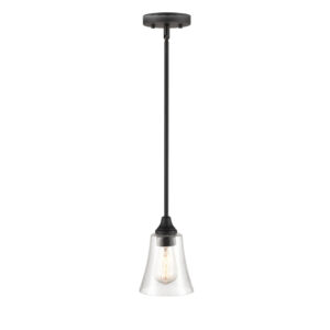 Millennium Lighting 2121-MB Caily One Light Mini Pendant Matte Black finish