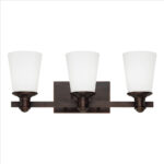 Millennium Lighting 2163-RBZ Cimmaron Three Light Vanity Rubbed Bronze finish