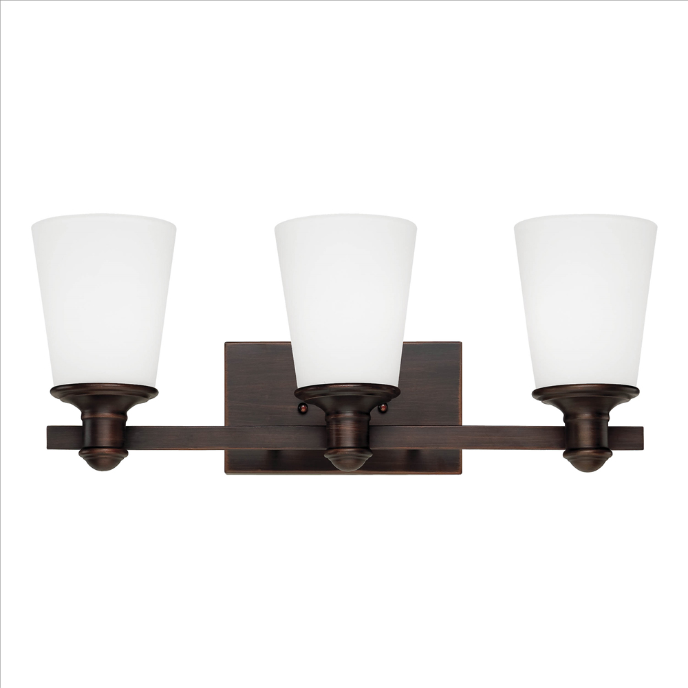 Millennium Lighting 2163-RBZ Cimmaron Three Light Vanity Rubbed Bronze finish
