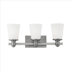 Millennium Lighting 2163-SN Cimmaron Three Light Vanity Satin Nickel finish